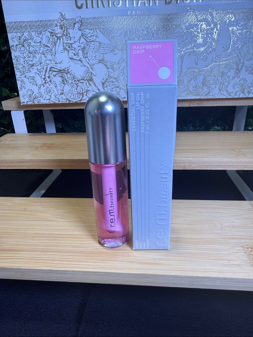 r.e.m. beauty Raspberry Drip Lip Oil – Pink Gloss & Hydration